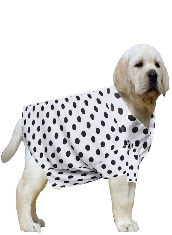 ويستيرن إرا قميص قطني مطبوع عليه صورة كلب من ويسترن إيرا، قميص أساسي يسمح بمرور الهواء، قميص فائق النعومة، قميص خفيف الوزن لطيف لكلبك، ملابس كلاب مريحة للغاية (مقاس صغير جدًا - 12 بوصة) (أبيض منقط) - Image 1